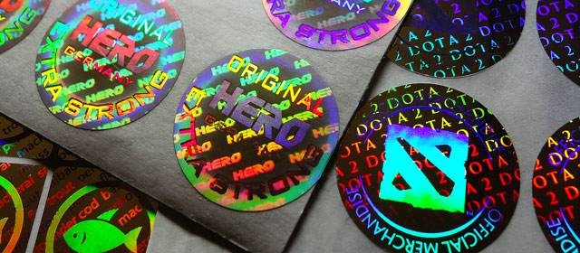 Hologram stickers with custom logo