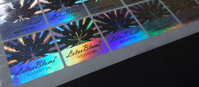 Hologram stickers with serial numbering