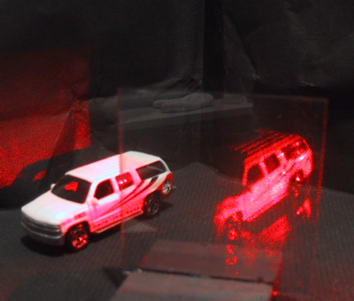 Make transmission hologram side by side