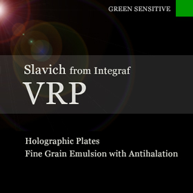 VRP holographic plates with antihalation